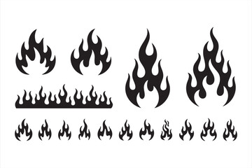 Flame and fire graphics for bold visual branding and dynamic layout elements