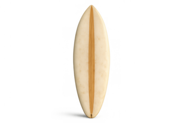 Vintage wooden surfboard creating a retro summer surfing lifestyle for water sport activities, transparent background