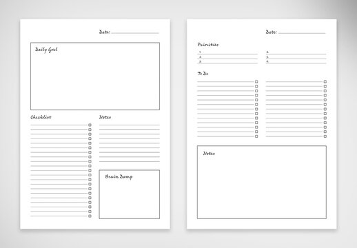 Minimal Daily Planner Template