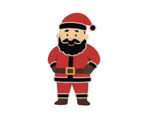 Friendly & adorable cartoon Santa Kid-friendly holiday illustration Perfect for stickers, products & books