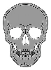 Creative skull-themed holiday illustration Unique aesthetic for alternative Xmas designs Perfect for edgy artwork & modern branding