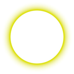 Luminous YellowGreen Ring Vibrant Abstract Light Circle on Dark Background Energy Technology Glow