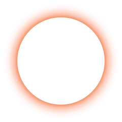 Glowing Orange Ring on Black Background  Digital Abstract Circle Shape