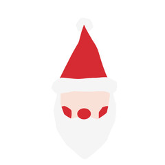 Minimalist Christmas Santa Paper Cutout