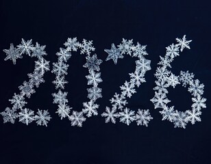 Snowflake number shapes on dark blue background