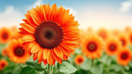 Fototapeta premium “Sunshine Smile” macro sunflower: radial petals with textured center, vignette for mental-health campaign, brand sunny identity, social summer cover