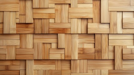 Smooth bamboo wooden blocks geometric pattern natural texture background seamless surface for eco-friendly web design sustainable material backdrop