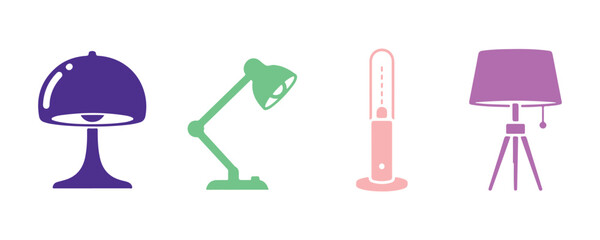 Vector icon of a table lamp