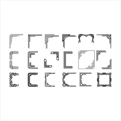 Elegant Set of Borders and Corners Vector Illustrations &ndash; Decorative Frames for Design vector.