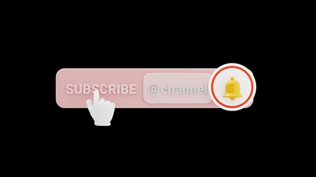 3D YouTube Subscribe Button | Alpha Channel