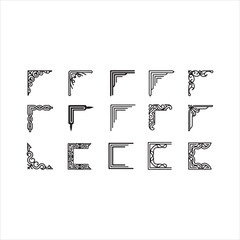 Elegant Set of Borders and Corners Vector Illustrations &ndash; Decorative Frames for Design vector.