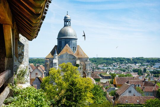 Charming Provins town with Saint Quiriace Collegiate Church