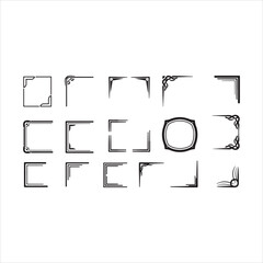 Elegant Set of Borders and Corners Vector Illustrations &ndash; Decorative Frames for Design vector.