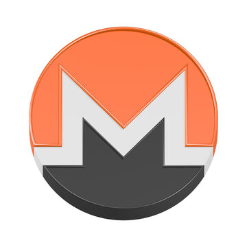 Monero coin 3d rendering icon 
