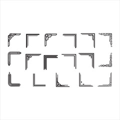 Elegant Set of Borders and Corners Vector Illustrations &ndash; Decorative Frames for Design vector.