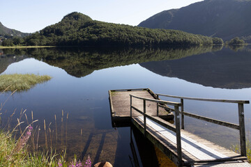beautiful lake in the mountains
