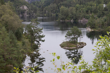 lake in a mountain lake