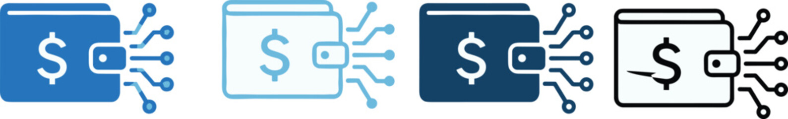 digital, wallet, icon, finance, money, transaction, circuit, dollar, cryptocurrency, payment, fintech, technology, electronic, banking, secure, mobile, cashless, transfer, financial, symbol