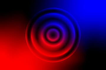Abstract Neon Gradient Sphere Background in Red Blue and Pink Tones