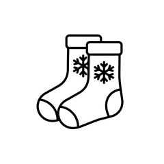 Winter socks with snowflake pattern, cold weather clothing and seasonal comfort