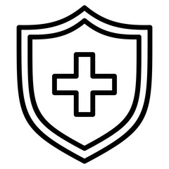 Shield Plus  Icon Element For Design