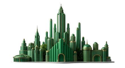 Obraz premium Emerald City A Green Metropolis of Oz.