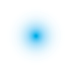 Abstract Blue Light Halo on White Disc with Black Background