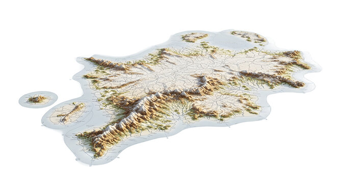 Iridescent oil spill puddle with rainbow colors isolated on white. - Powered by Adobe