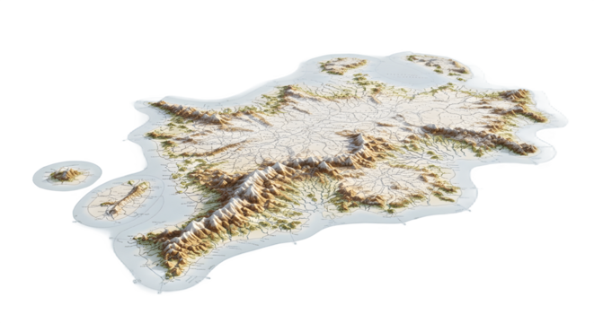 Iridescent oil spill puddle with rainbow colors isolated on white. - Powered by Adobe