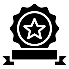 Ribbon Star  Icon Element For Design
