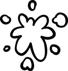 Vector icon of hand-drawn cartoony expression sign doodle, curve directional arrows, emoticon effects design elements, cartoon character emotion symbols, cute decorative brush stroke lines