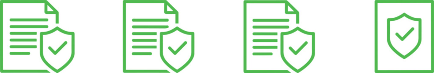 A collection of three small shop illustrations presented in two colorful flat design styles and one black line art style for retail icons.