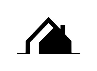 Modern home logo design represents real estate and architectural services