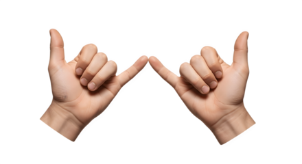 Two hands making a pinky promise gesture.