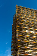 Skyscraper office building under construction in the new European Quarter in Frankfurt, Germany Kopie