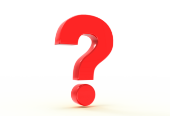 3D Question Mark Icons On Transparent Background. oncept of curiosity and inquiry, isolated on white background