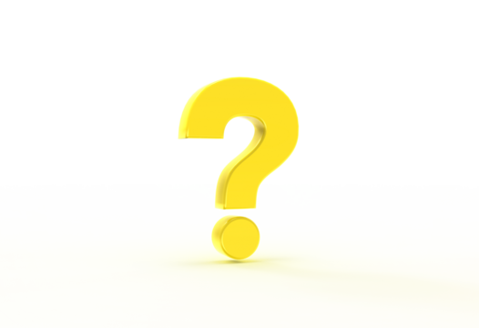 3D Question Mark Icons On Transparent Background. oncept of curiosity and inquiry, isolated on white background