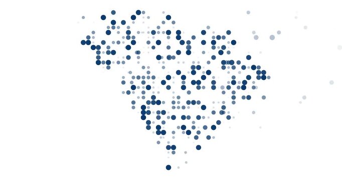 Generative Circle Flow South Carolina Map Animation