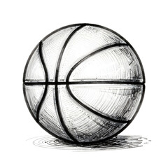 Basketball hand drawn isolated