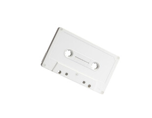 Obraz premium A transparent audio cassette tape with detailed features and clear spools for recording and playback