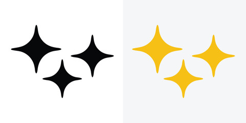 Sparkling Stars icon silhouette vector, sparkle star icon