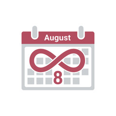 Obraz premium August Calendar Infinity Symbol