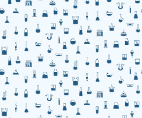 chemical laboratory vector lab flask doodle science lab tool seamless pattern