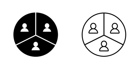 Customer segmentation icon isolated on white background.