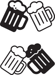 Isolated dot style bold beer icon,map style beer vector, bold beer black icon, strong ale beer graphic, minimal black beer symbol, beverage alcohol drink pub bar design illustration project