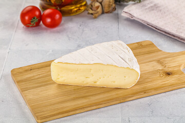 Soft brie cheese with mold