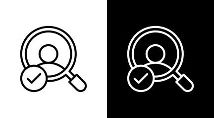 Recruitment  White Icon Set Design