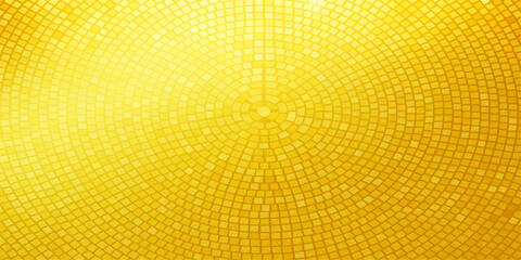 Abstract seamless vector pattern with a bright yellow sponge texture and halftone gold dots backdrop