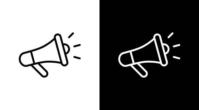 Announcement  White Icon Set Design