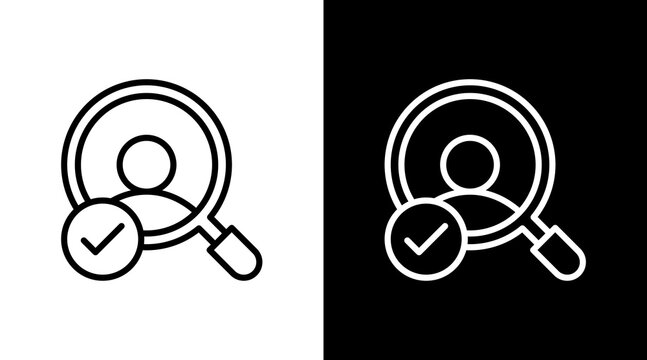 Recruitment  White Icon Set Design